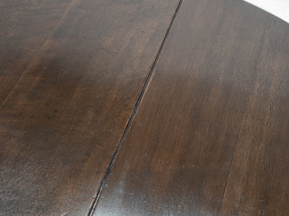 Large Double Gateleg Oak Country Dining Table Early 18th Century (8 Seater, Oval, Drop-leaf, Georgian, Queen Anne, George I) View VI