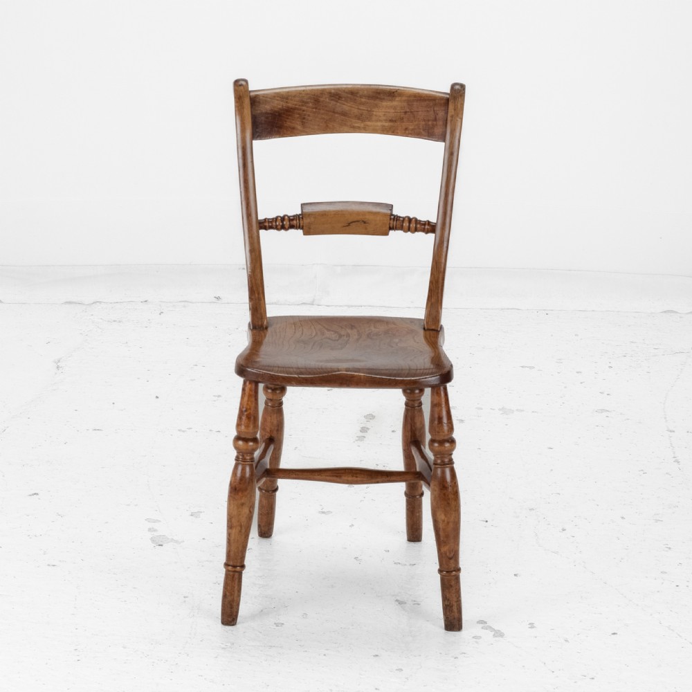 Late 19th Century Set of 6 Elm, Ash, Beech Windsor Farmhouse Kitchen Dining Chairs, Carver (Victorian Country) View XII