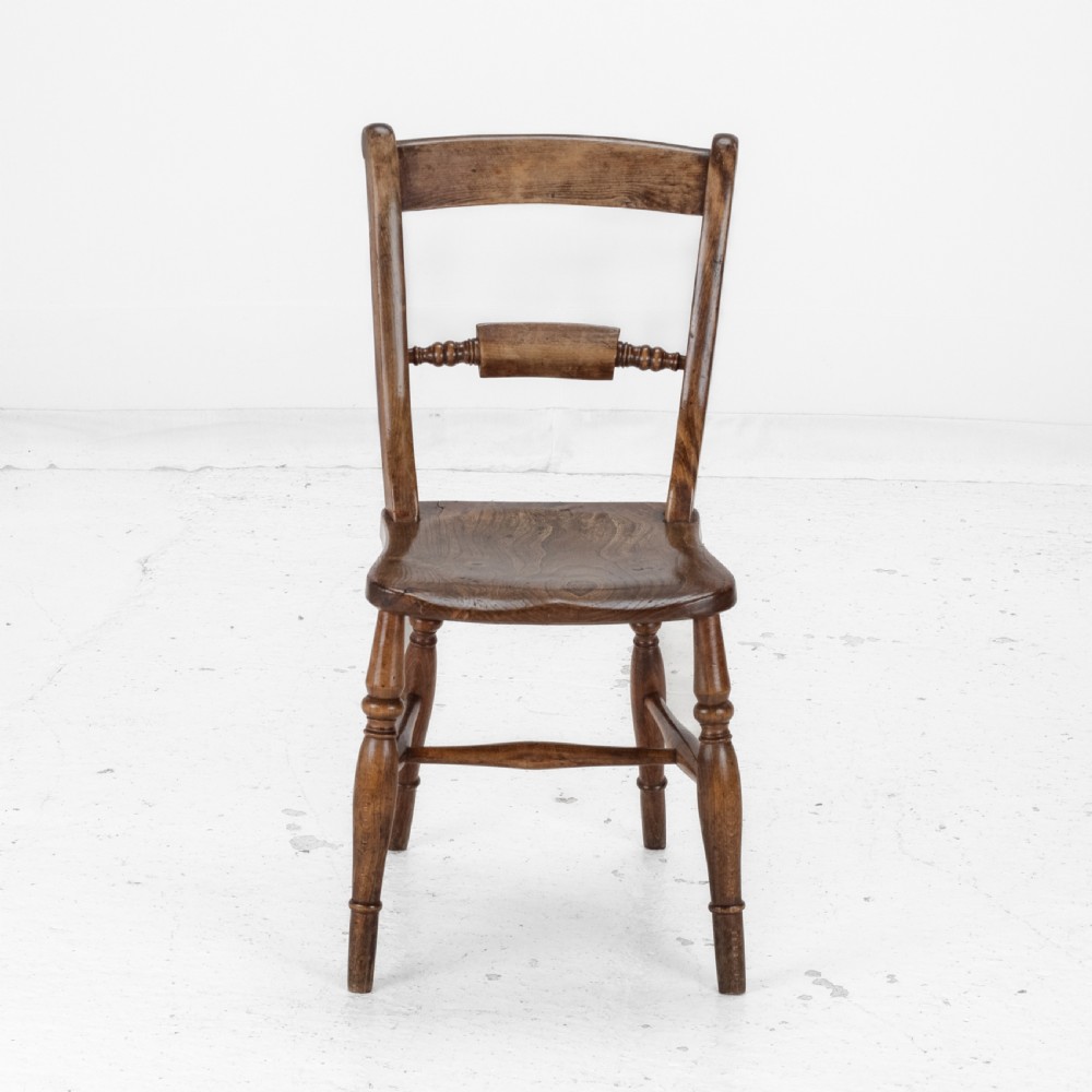 Late 19th Century Set of 6 Elm, Ash, Beech Windsor Farmhouse Kitchen Dining Chairs, Carver (Victorian Country) View XIII