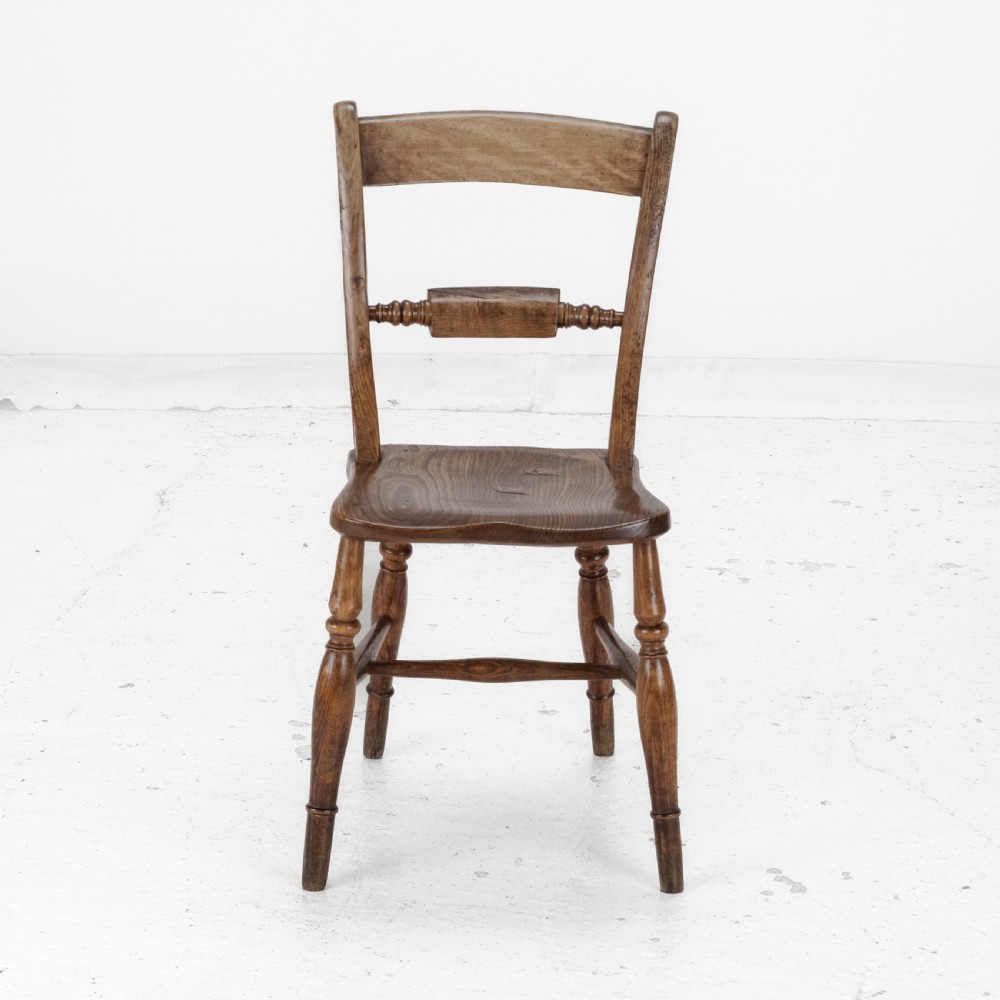 Late 19th Century Set of 6 Elm, Ash, Beech Windsor Farmhouse Kitchen Dining Chairs, Carver (Victorian Country) View XV