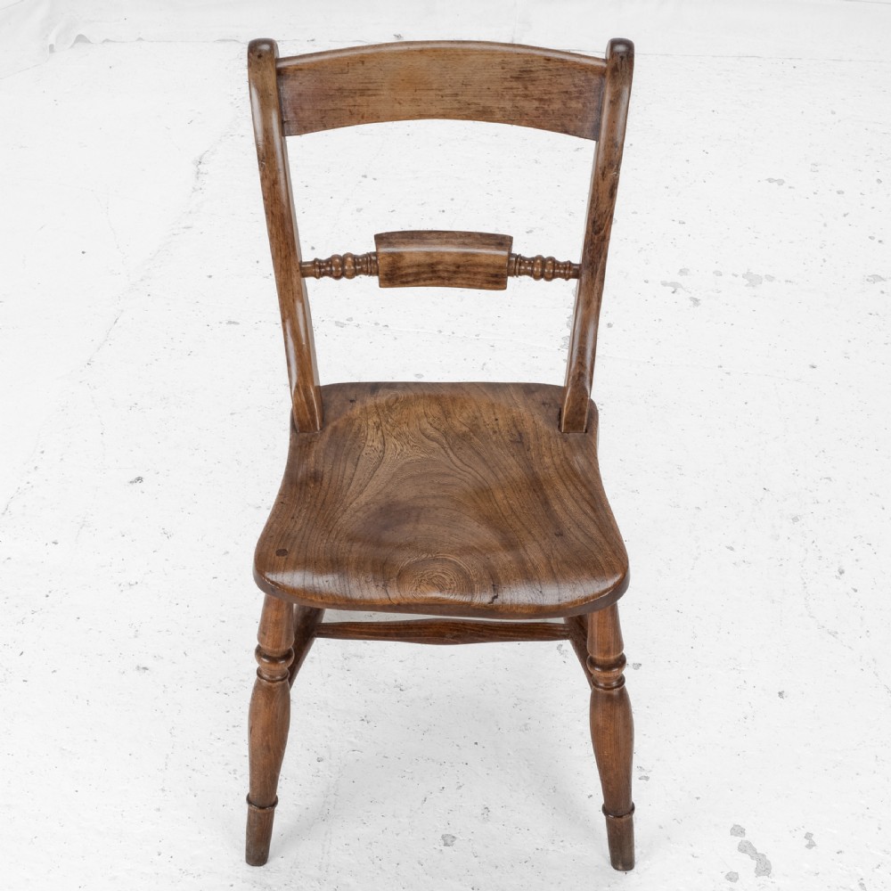Late 19th Century Set of 6 Elm, Ash, Beech Windsor Farmhouse Kitchen Dining Chairs, Carver (Victorian Country) View XVII