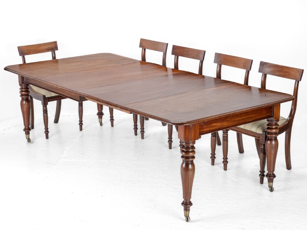 Early 19th Century Mahogany Extending 8ft 10 Seater Dining Table circa 1830 ( Pull-out, Georgian, George IV, William IV, Regency) View IV