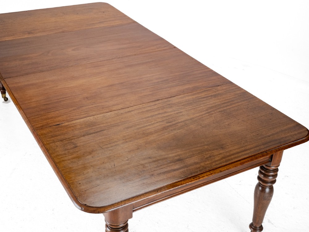 Early 19th Century Mahogany Extending 8ft 10 Seater Dining Table circa 1830 ( Pull-out, Georgian, George IV, William IV, Regency) View X