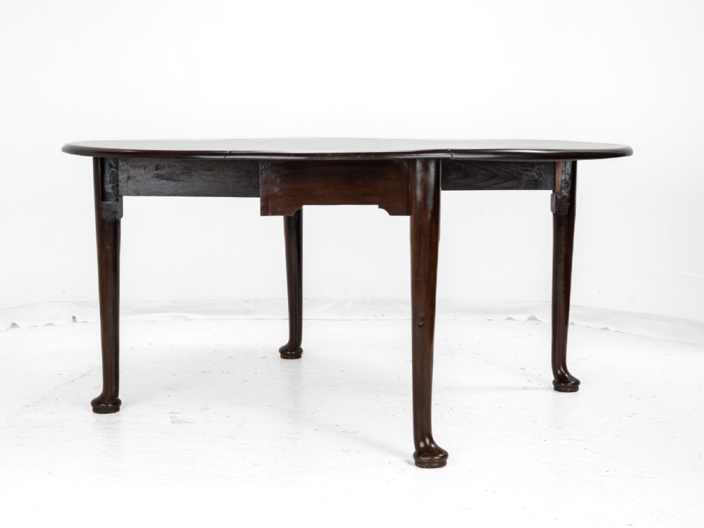 Large George II Cuban Mahogany Gateleg Drop-Leaf Oval Dining Table – c.1730 (Georgian 18th Century, Pad Feet) View XVI