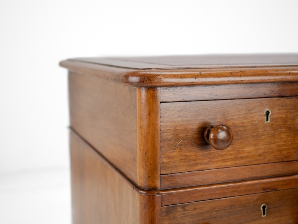 Victorian Mahogany Pedestal Desk with Leather Gilt Skiver circa 1880, Late 19th Century View XXI