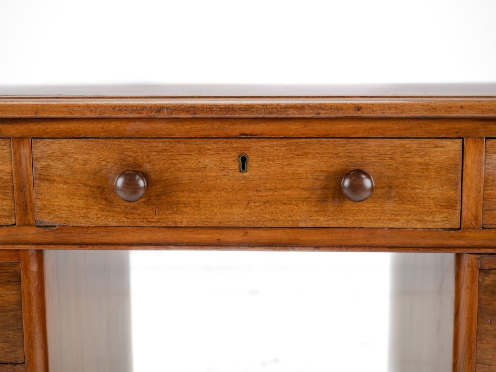 Victorian Mahogany Pedestal Desk with Leather Gilt Skiver circa 1880, Late 19th Century View XXII