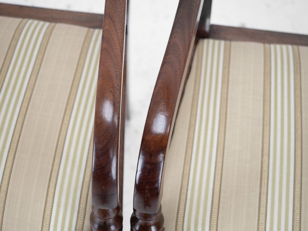 Pair of Regency Mahogany Bar-Back Elbow Chairs (Carvers), circa 1820 (Georgian Dining Armchairs 19th Century) View XII