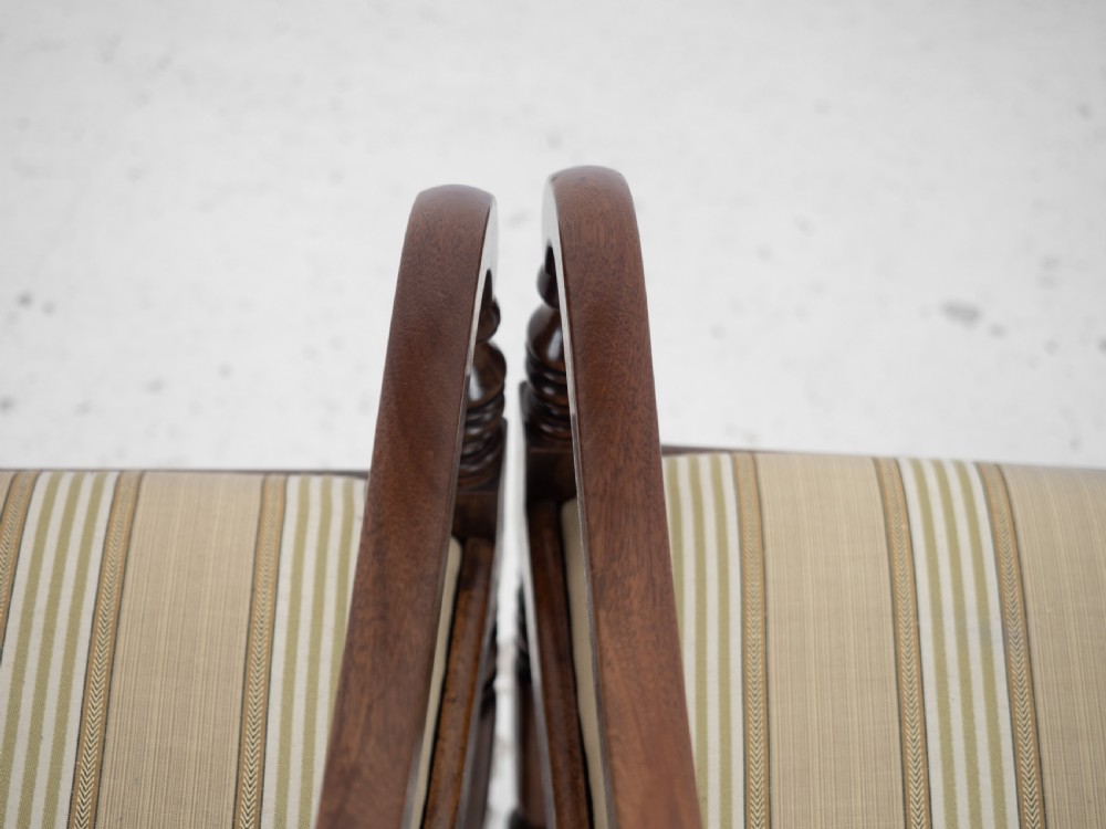 Pair of Regency Mahogany Bar-Back Elbow Chairs (Carvers), circa 1820 (Georgian Dining Armchairs 19th Century) View XIII