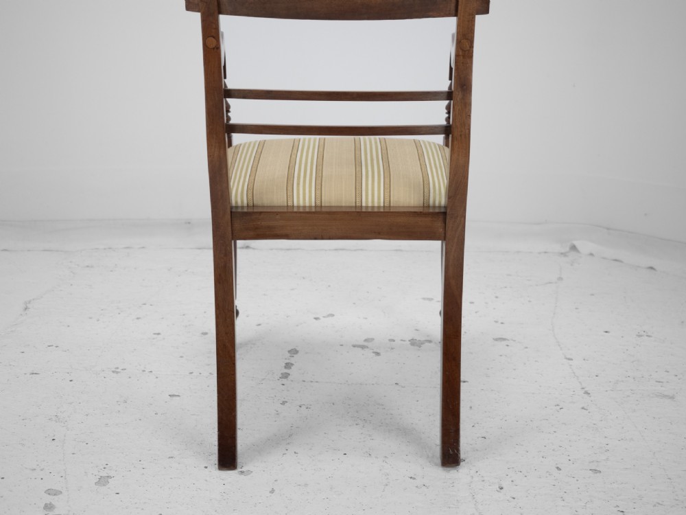Pair of Regency Mahogany Bar-Back Elbow Chairs (Carvers), circa 1820 (Georgian Dining Armchairs 19th Century) View XVIII