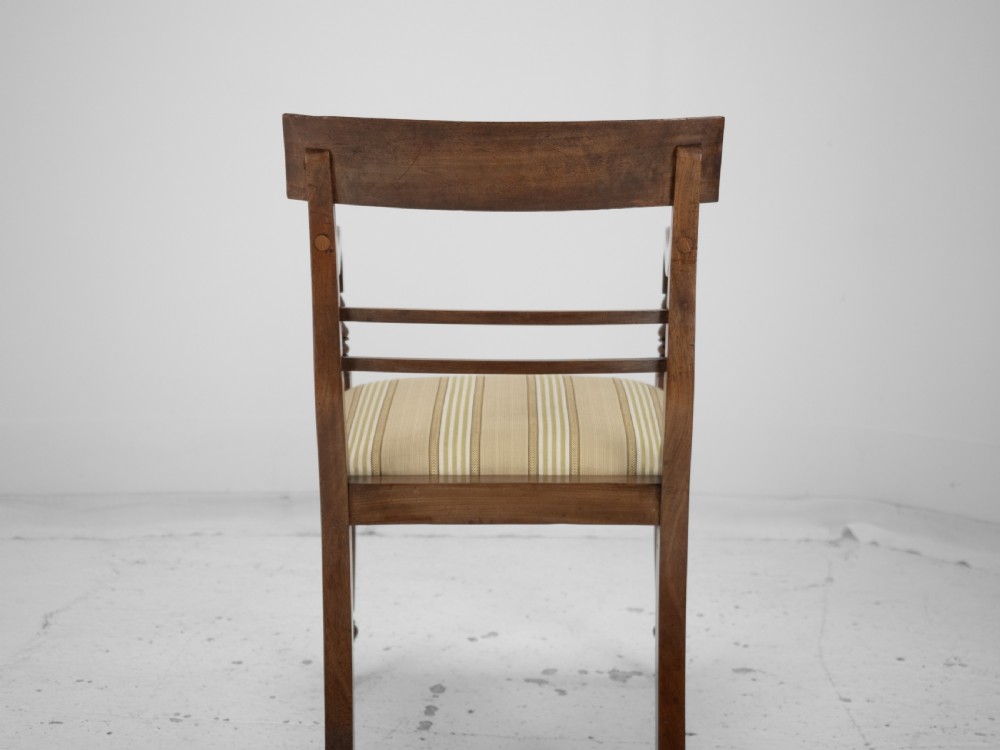 Pair of Regency Mahogany Bar-Back Elbow Chairs (Carvers), circa 1820 (Georgian Dining Armchairs 19th Century) View XX
