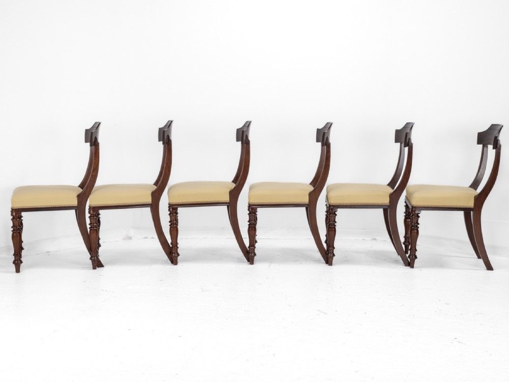 Victorian Set of Six Mahogany Bar Back Dining Chairs with Upholstered Seats, circa 1870, 19th Century View III