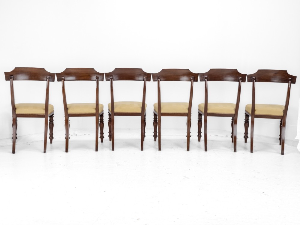Victorian Set of Six Mahogany Bar Back Dining Chairs with Upholstered Seats, circa 1870, 19th Century View IV