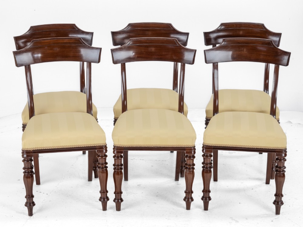Victorian Set of Six Mahogany Bar Back Dining Chairs with Upholstered Seats, circa 1870, 19th Century View VI