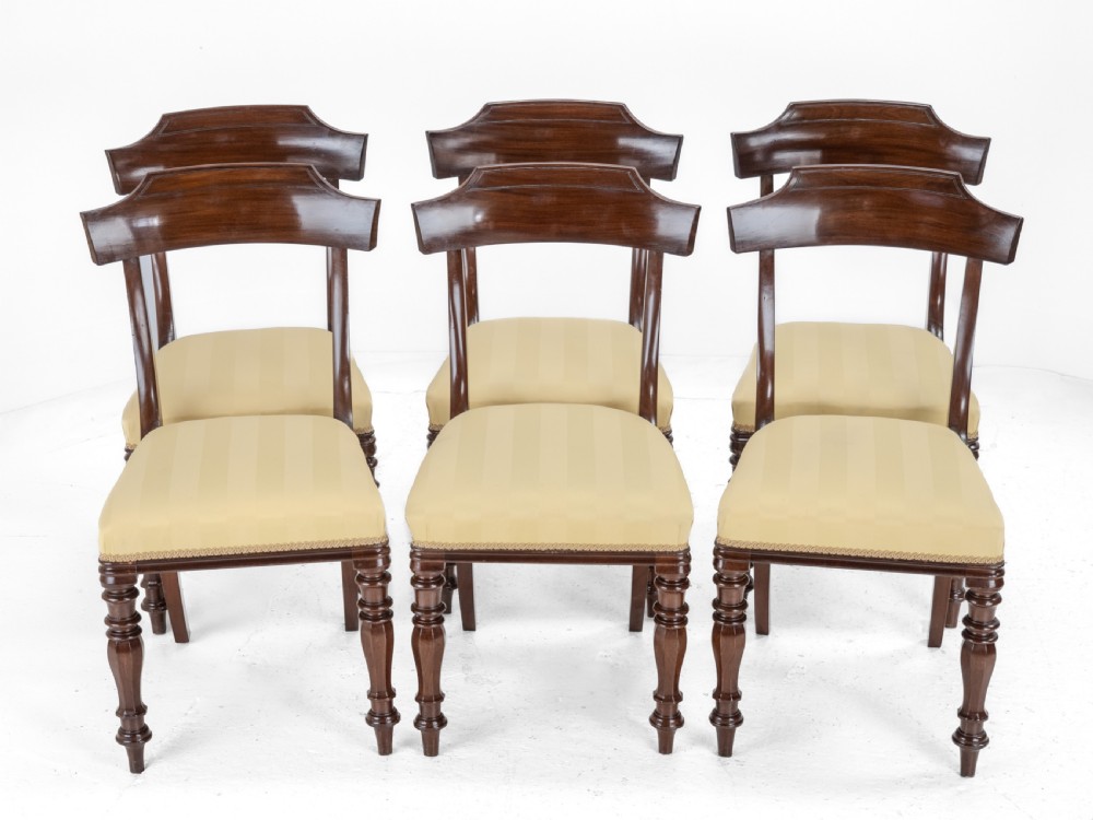 Victorian Set of Six Mahogany Bar Back Dining Chairs with Upholstered Seats, circa 1870, 19th Century View VII
