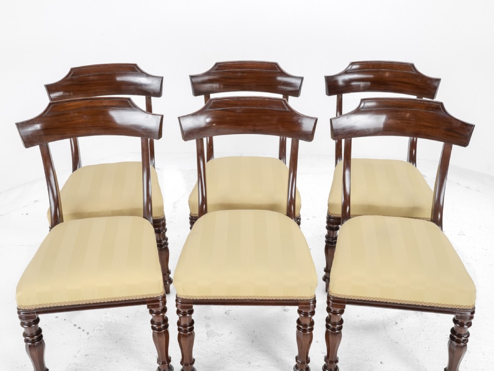 Victorian Set of Six Mahogany Bar Back Dining Chairs with Upholstered Seats, circa 1870, 19th Century View IX
