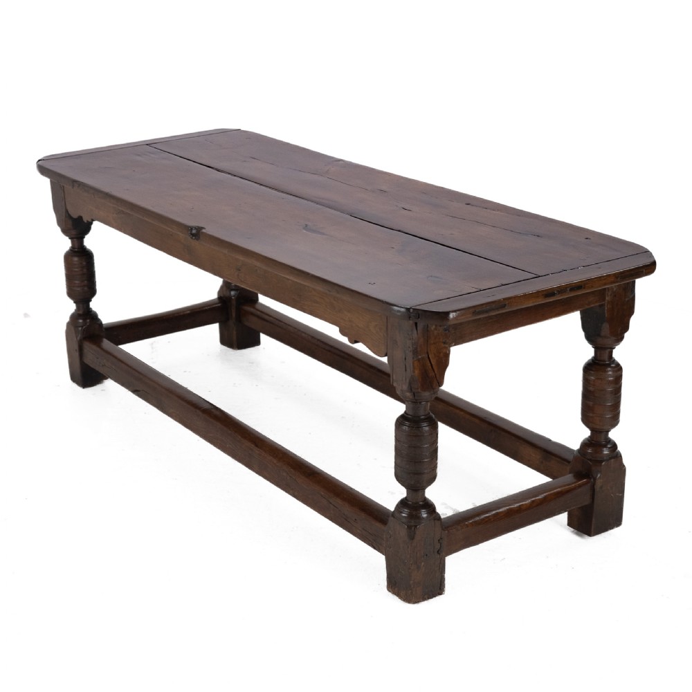 17th Century and Later Oak Refectory Dining Table – Carolean / Jacobean Style, Country Farmhouse Kitchen, 18th Century Elements