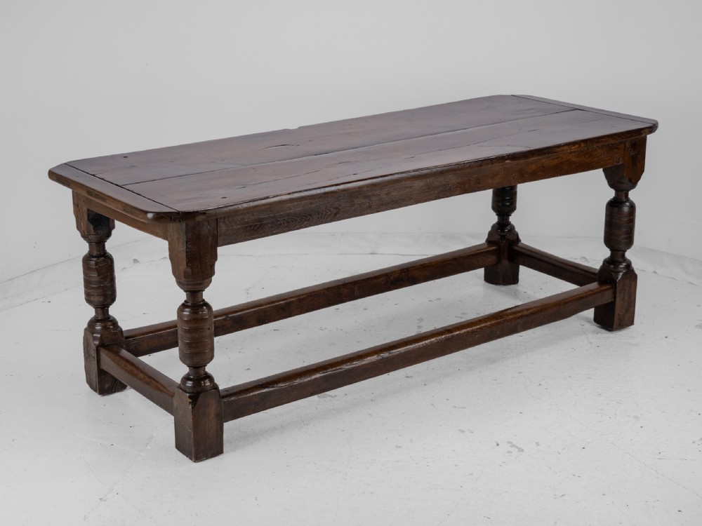 17th Century and Later Oak Refectory Dining Table – Carolean / Jacobean Style, Country Farmhouse Kitchen, 18th Century Elements View V