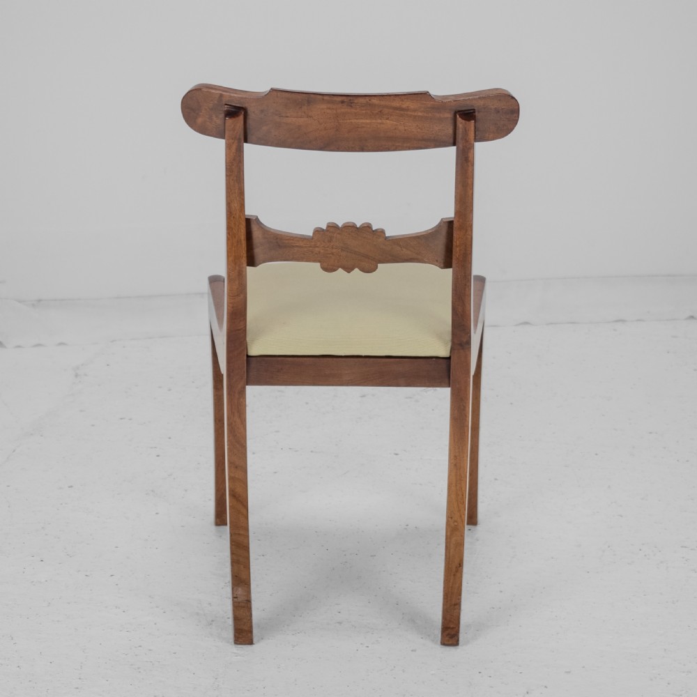 Set of Six Regency Mahogany Bar Back Dining Chairs with Sabre Legs, circa 1820 (George III–IV) View IX