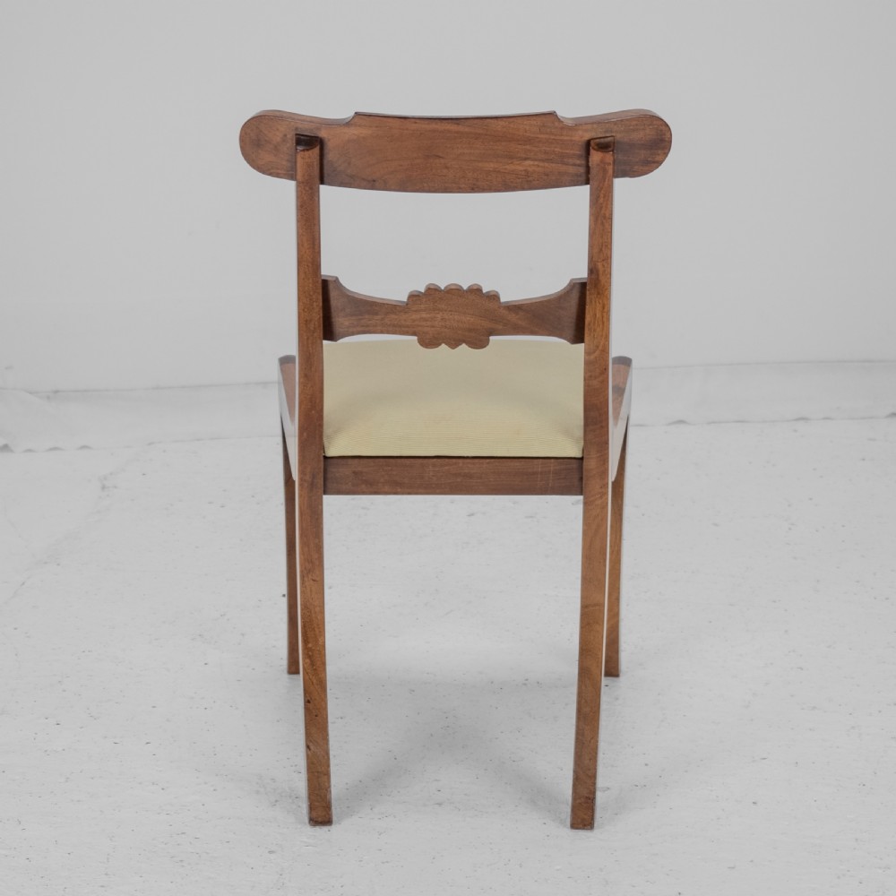 Set of Six Regency Mahogany Bar Back Dining Chairs with Sabre Legs, circa 1820 (George III–IV) View X