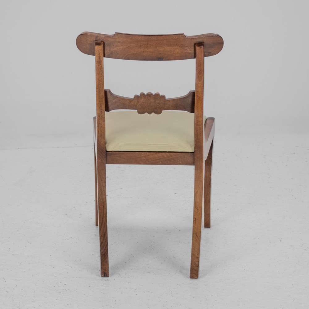 Set of Six Regency Mahogany Bar Back Dining Chairs with Sabre Legs, circa 1820 (George III–IV) View XIII
