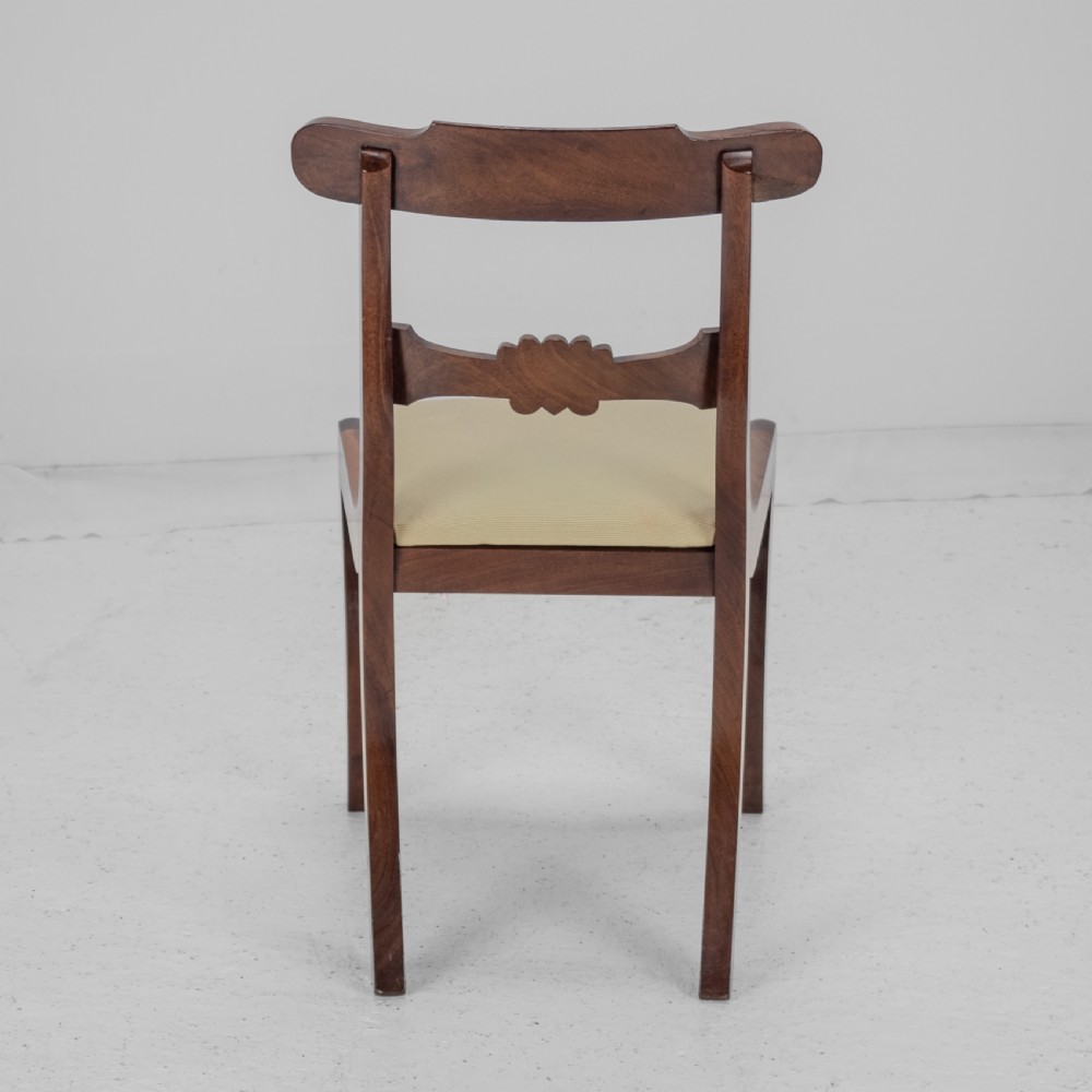 Set of Six Regency Mahogany Bar Back Dining Chairs with Sabre Legs, circa 1820 (George III–IV) View XIV