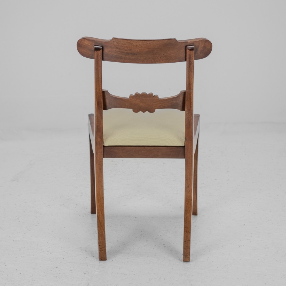 Set of Six Regency Mahogany Bar Back Dining Chairs with Sabre Legs, circa 1820 (George III–IV) View XVII