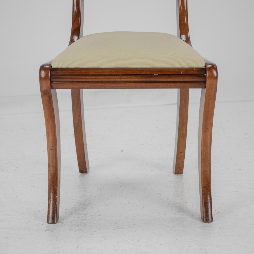 Set of Six Regency Mahogany Bar Back Dining Chairs with Sabre Legs, circa 1820 (George III–IV) View XXI