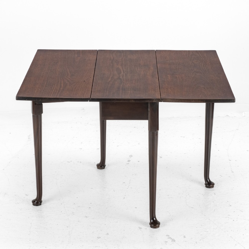 George II Cuban Mahogany Small Drop-Leaf Gateleg Table – (Georgian, Mid 18th Century, Pad Foot, Occasional / Dining Table Circa 1740 ) View V