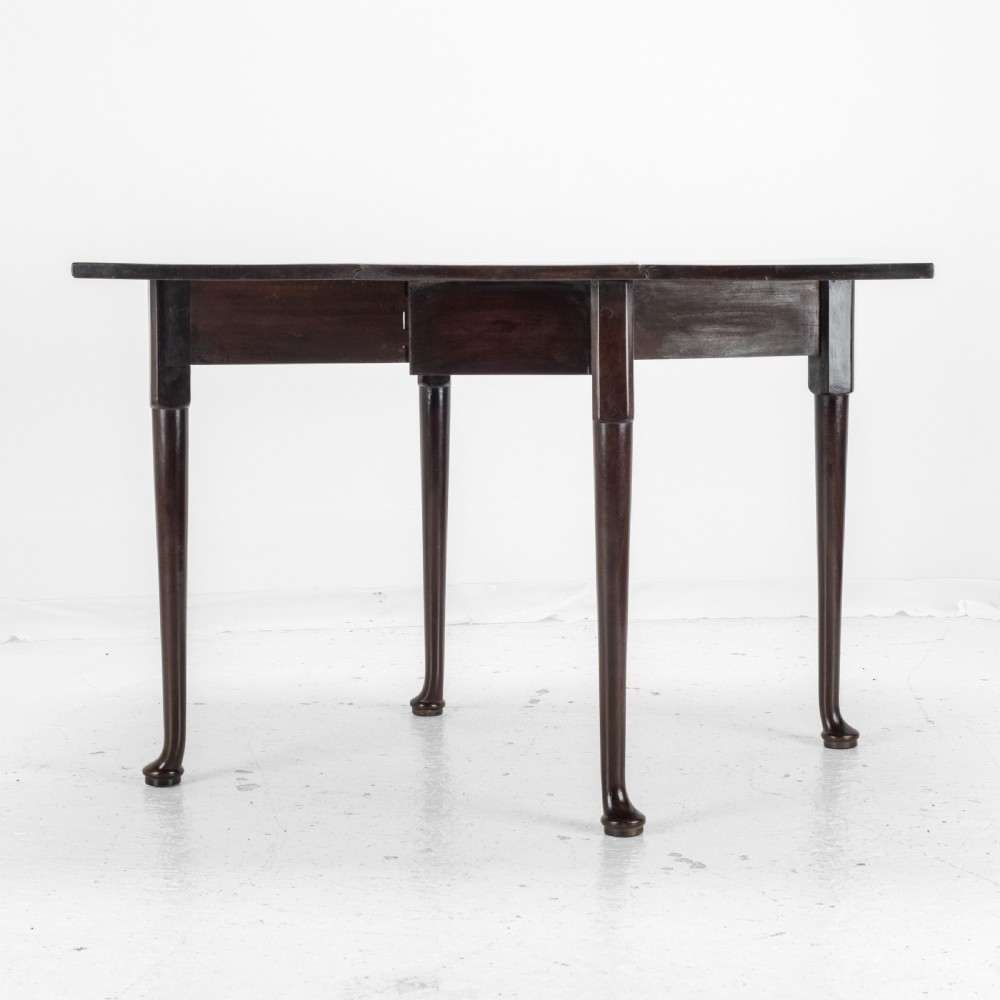 George II Cuban Mahogany Small Drop-Leaf Gateleg Table – (Georgian, Mid 18th Century, Pad Foot, Occasional / Dining Table Circa 1740 ) View XI