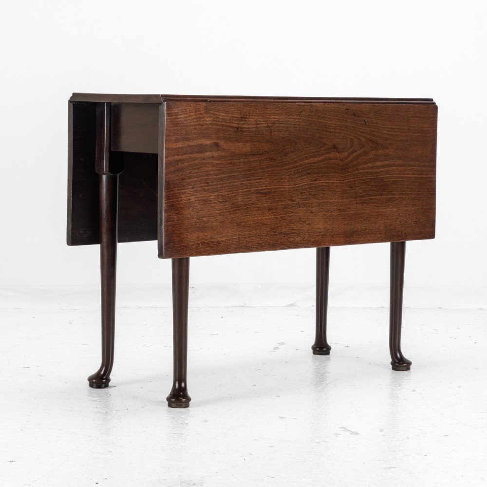 George II Cuban Mahogany Small Drop-Leaf Gateleg Table – (Georgian, Mid 18th Century, Pad Foot, Occasional / Dining Table Circa 1740 ) View XV