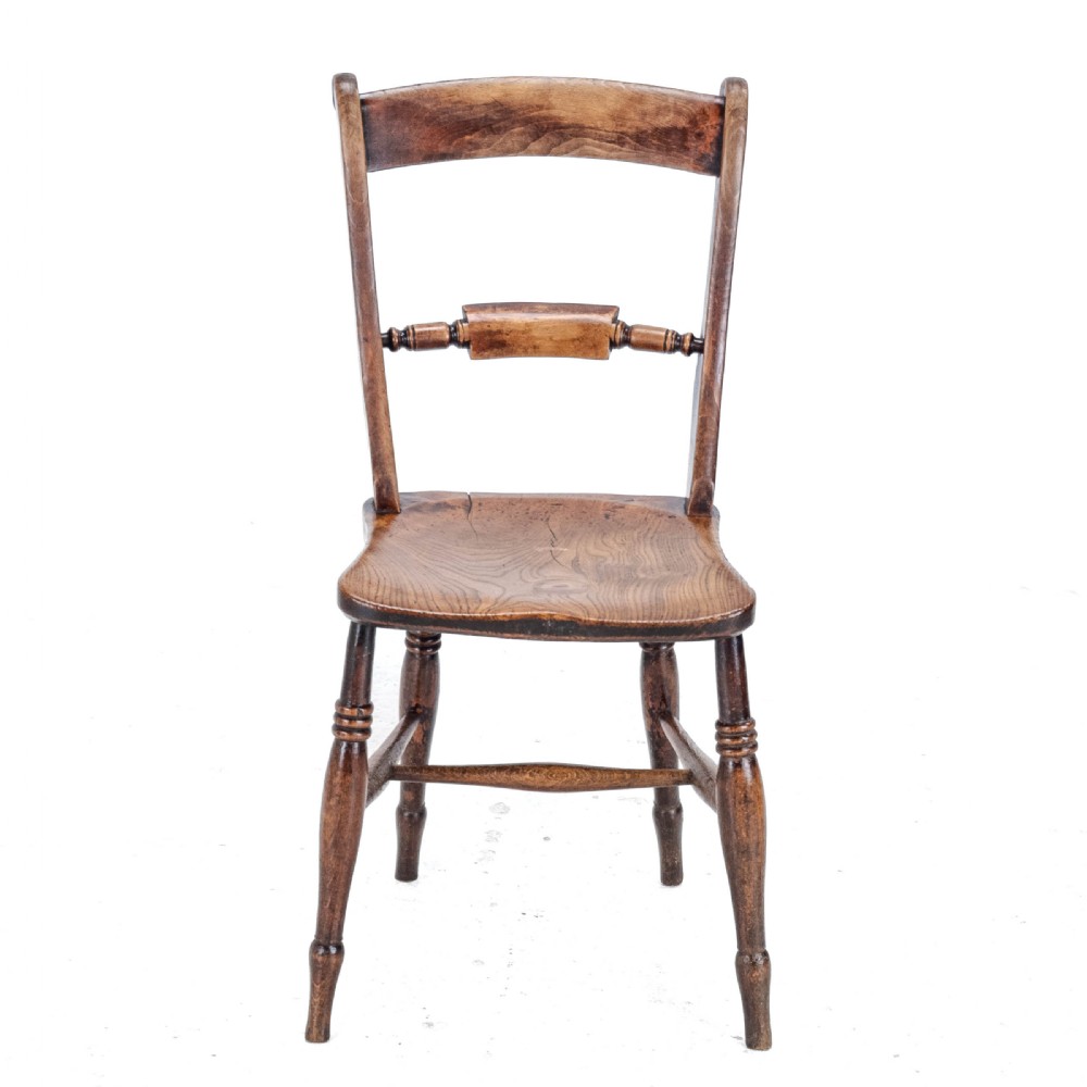 Late 19th Century Elm, Ash & Beech Windsor Farmhouse Country Kitchen Dining Chair (Victorian) View III
