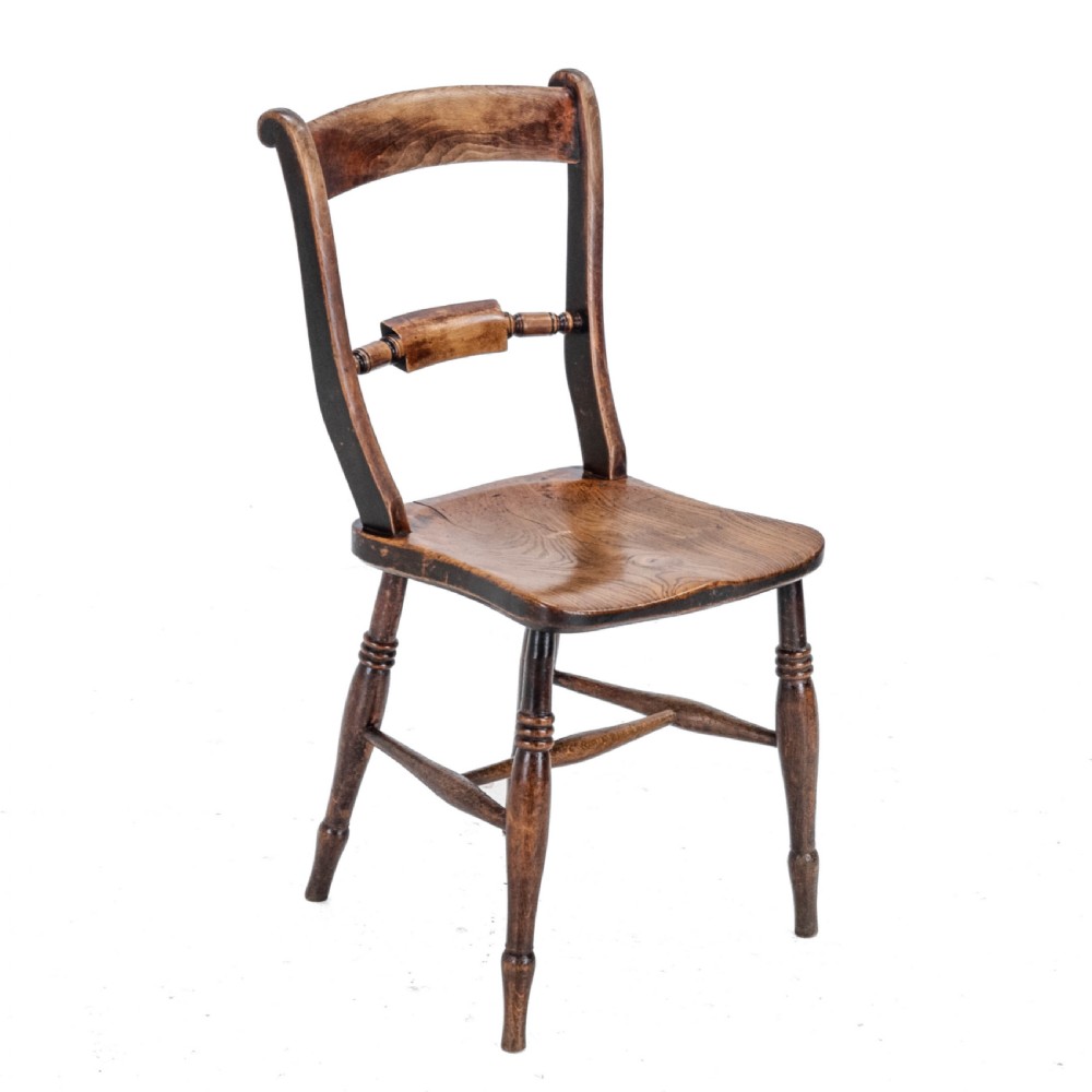 Late 19th Century Elm, Ash & Beech Windsor Farmhouse Country Kitchen Dining Chair (Victorian) View V