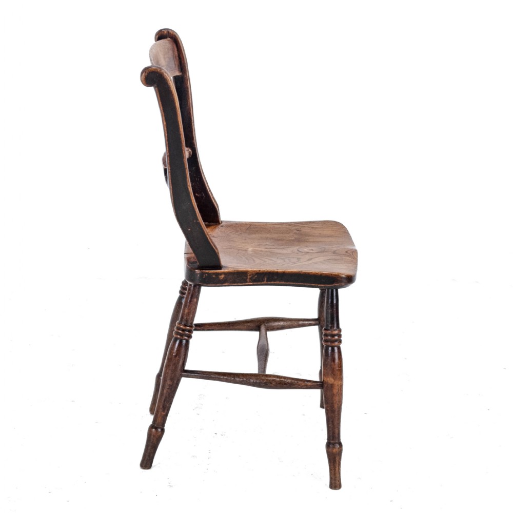 Late 19th Century Elm, Ash & Beech Windsor Farmhouse Country Kitchen Dining Chair (Victorian) View VI