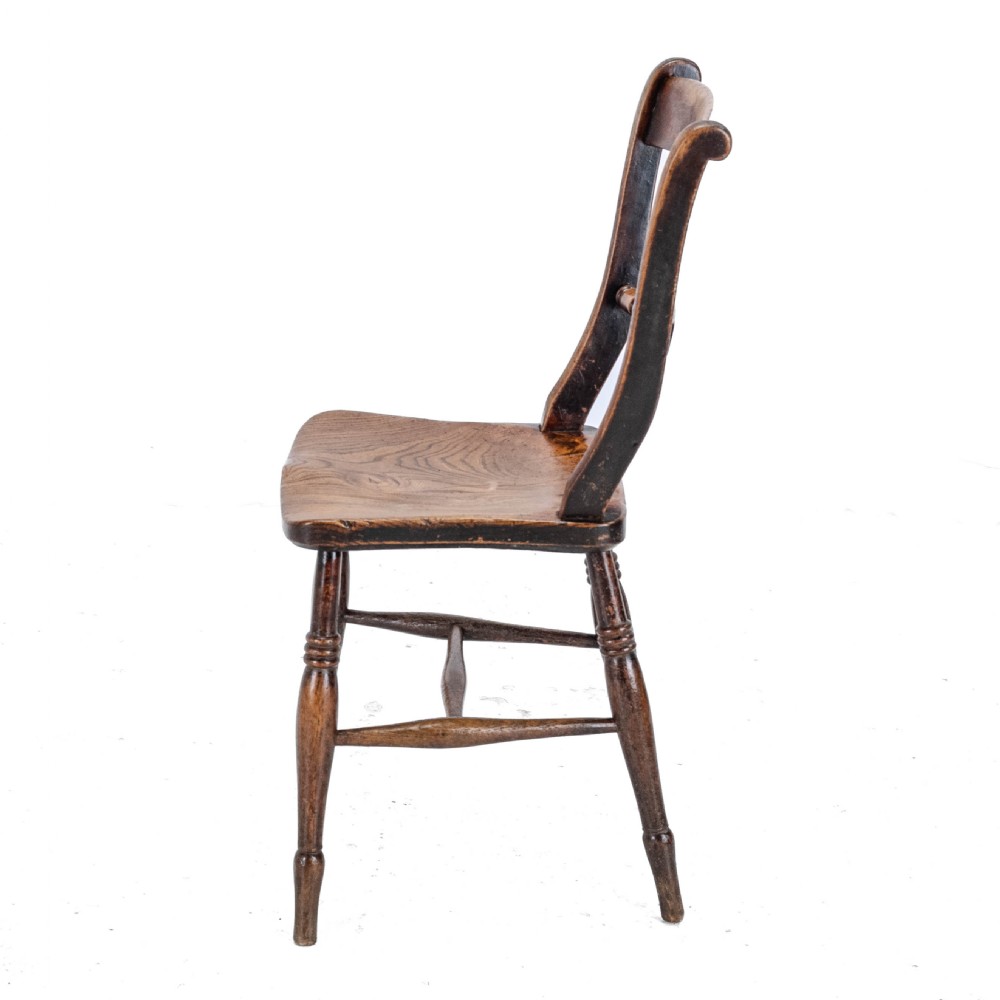 Late 19th Century Elm, Ash & Beech Windsor Farmhouse Country Kitchen Dining Chair (Victorian) View VIII