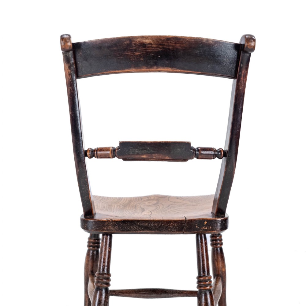 Late 19th Century Elm, Ash & Beech Windsor Farmhouse Country Kitchen Dining Chair (Victorian) View XV