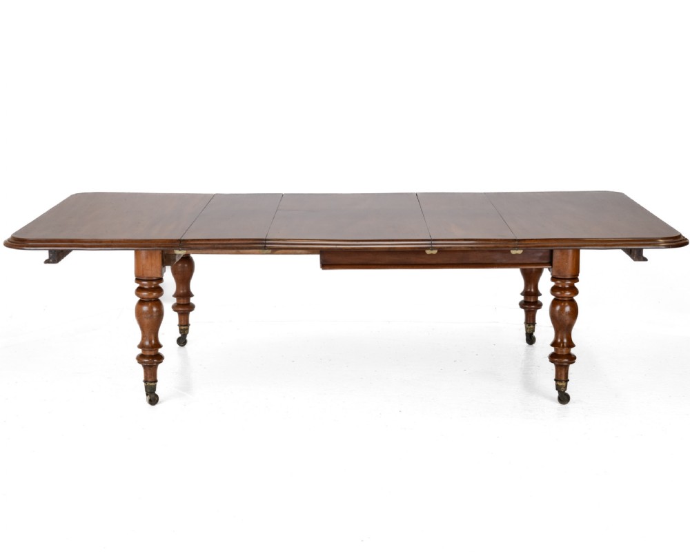 Large Early Victorian 9ft Mahogany Pull-out Extending Dining Table, Circa 1850 — Seats 10 to 12 (Mid 19th Century)