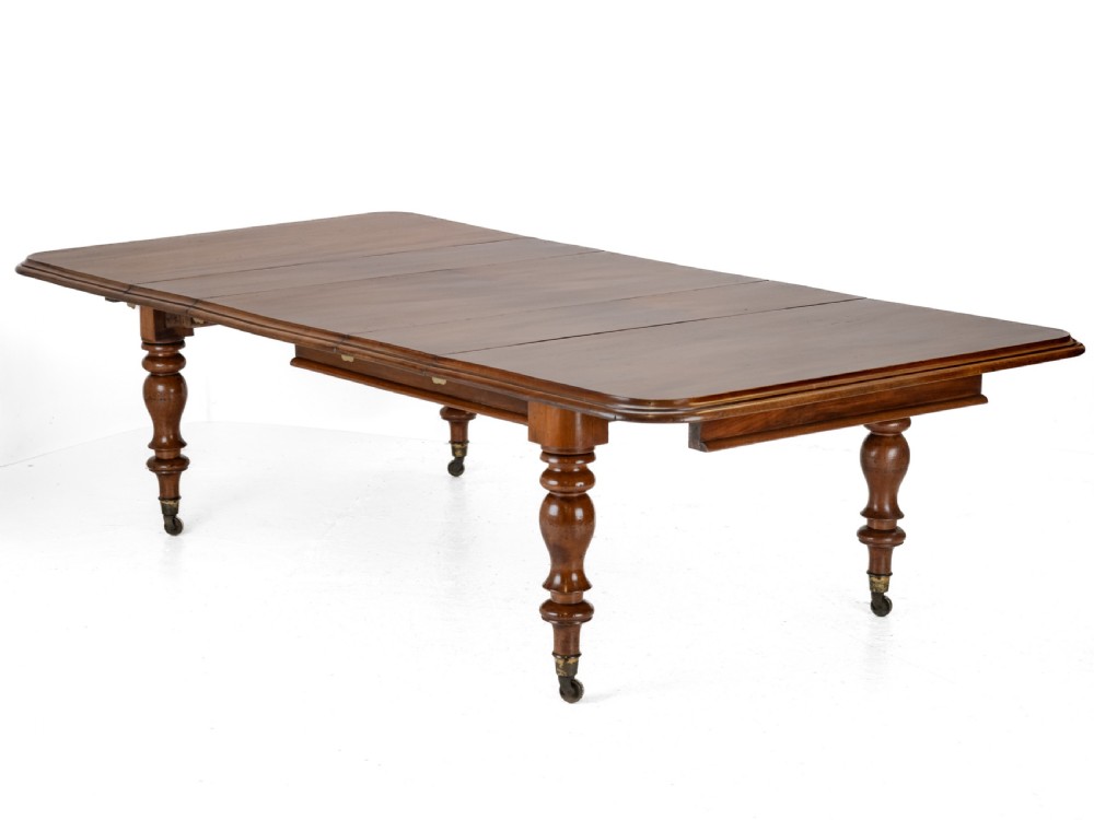 Large Early Victorian 9ft Mahogany Pull-out Extending Dining Table, Circa 1850 — Seats 10 to 12 (Mid 19th Century) View VI