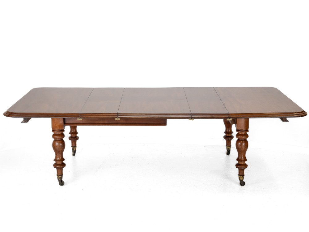 Large Early Victorian 9ft Mahogany Pull-out Extending Dining Table, Circa 1850 — Seats 10 to 12 (Mid 19th Century) View XI