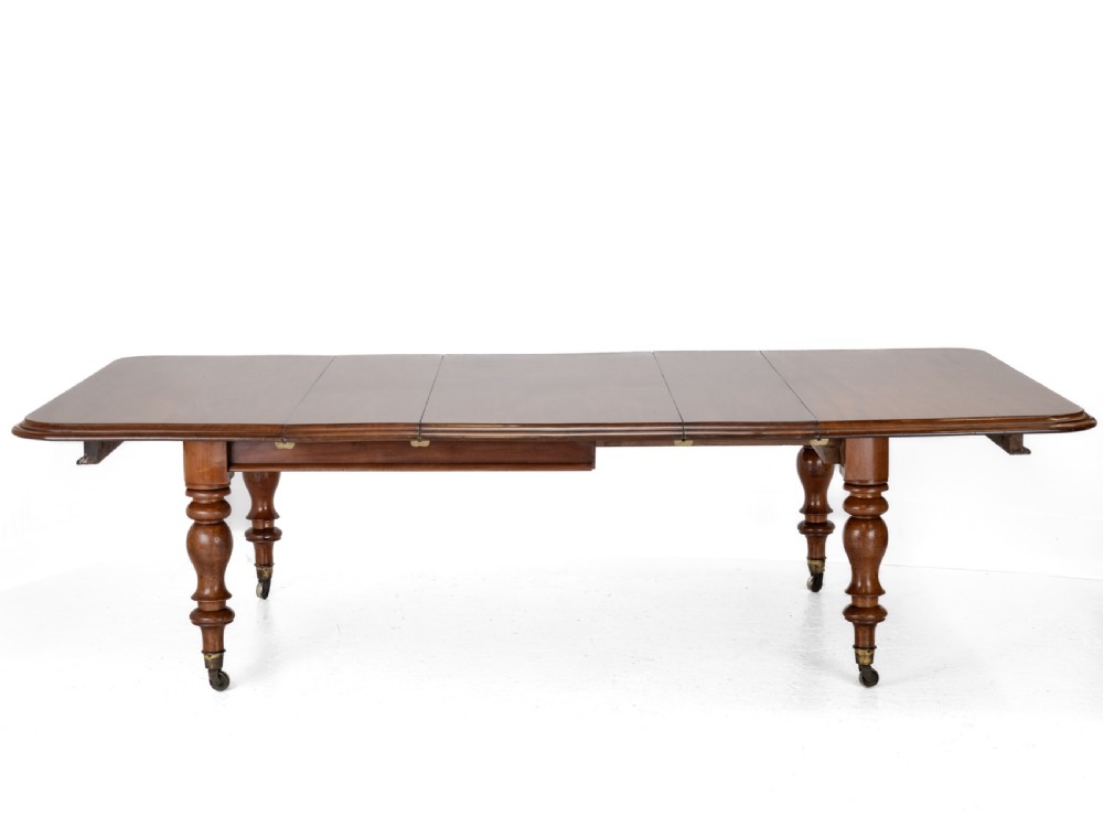 Large Early Victorian 9ft Mahogany Pull-out Extending Dining Table, Circa 1850 — Seats 10 to 12 (Mid 19th Century) View XII