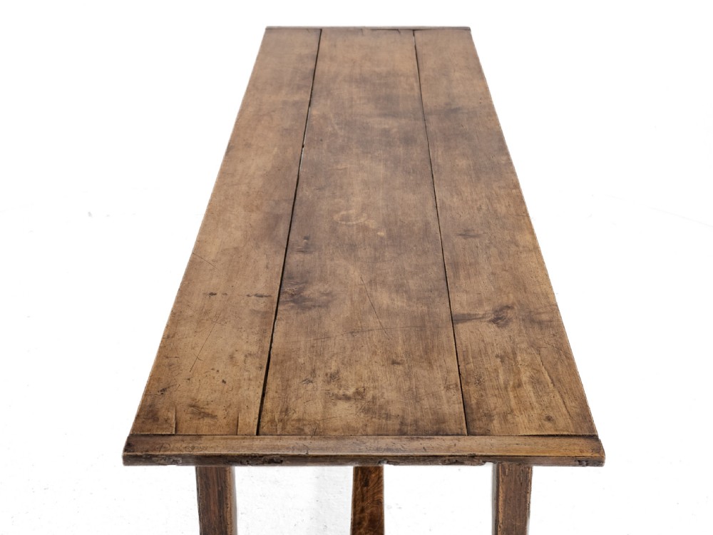 Large Early 19th Century French Farmhouse Refectory Dining Table – Pear Wood & Elm, 10 Seater, 8½ ft Long (Rustic Country Kitchen) View VIII