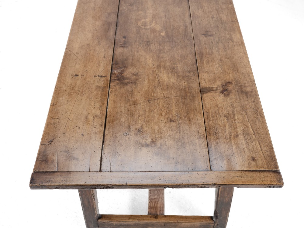Large Early 19th Century French Farmhouse Refectory Dining Table – Pear Wood & Elm, 10 Seater, 8½ ft Long (Rustic Country Kitchen) View IX