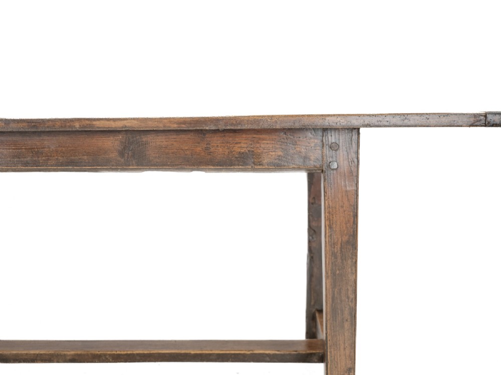 Large Early 19th Century French Farmhouse Refectory Dining Table – Pear Wood & Elm, 10 Seater, 8½ ft Long (Rustic Country Kitchen) View XXIII