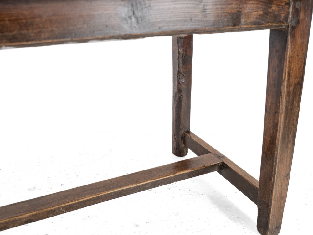 Large Early 19th Century French Farmhouse Refectory Dining Table – Pear Wood & Elm, 10 Seater, 8½ ft Long (Rustic Country Kitchen) View XXV