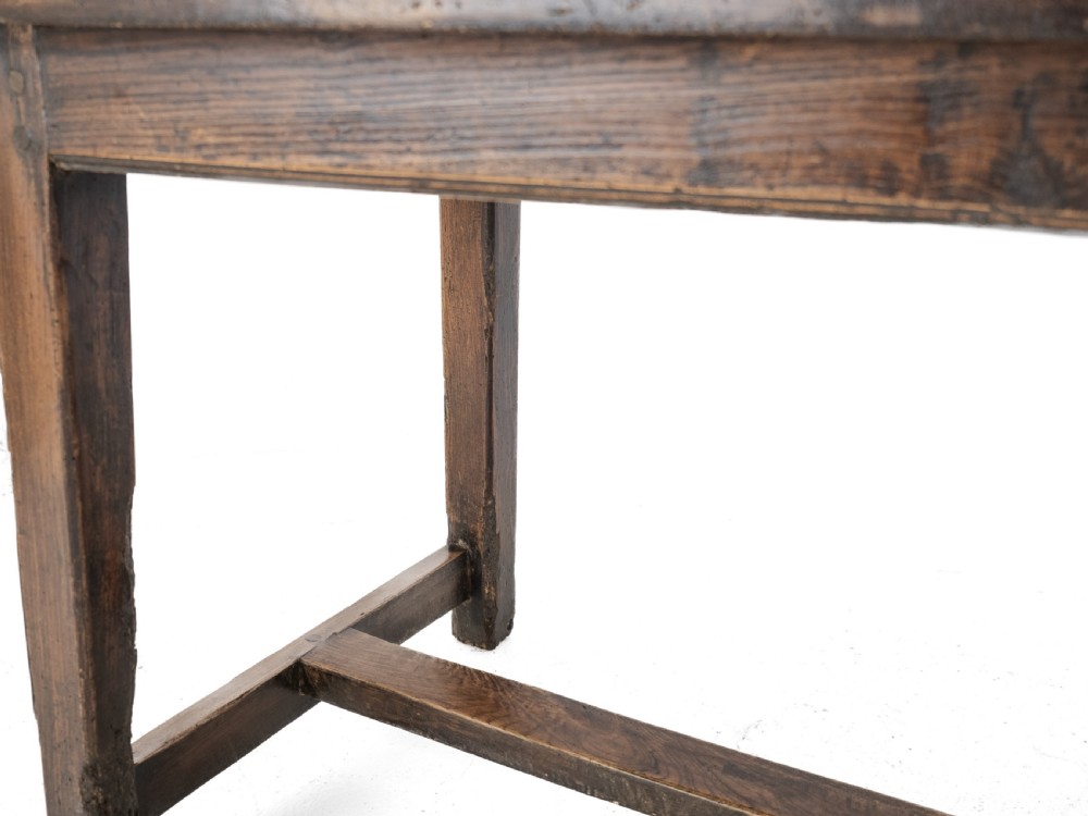 Large Early 19th Century French Farmhouse Refectory Dining Table – Pear Wood & Elm, 10 Seater, 8½ ft Long (Rustic Country Kitchen) View XXVIII