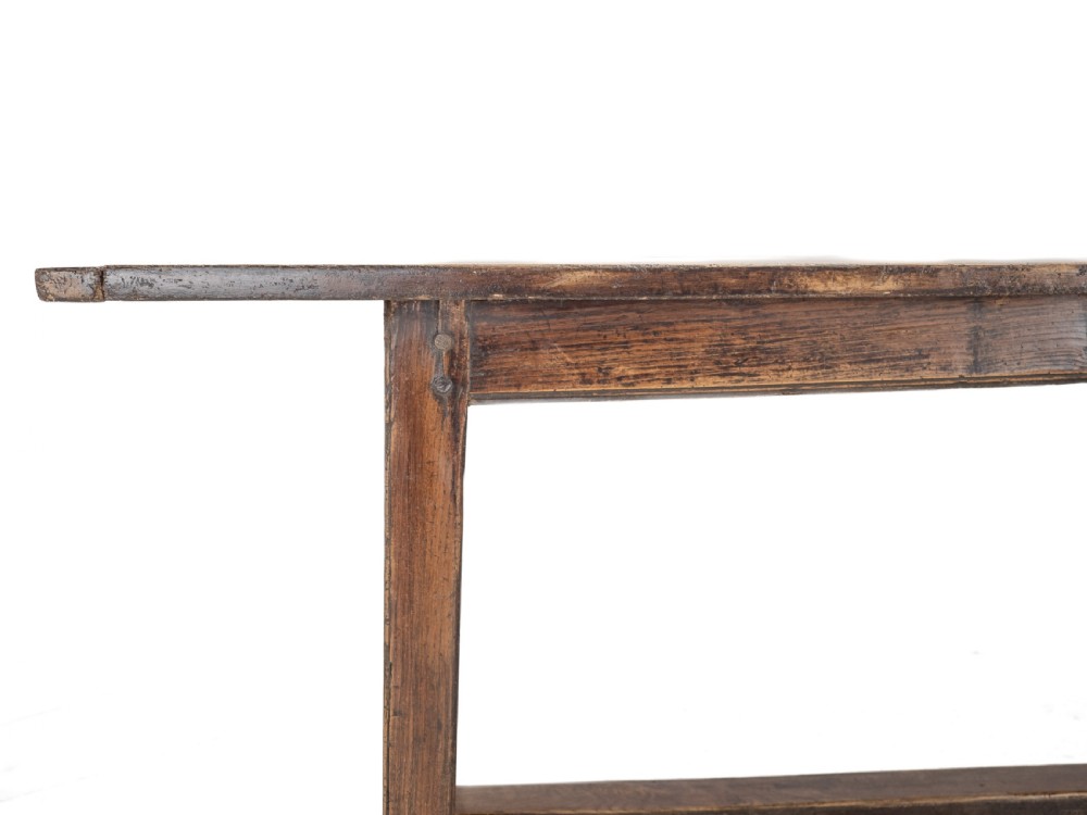 Large Early 19th Century French Farmhouse Refectory Dining Table – Pear Wood & Elm, 10 Seater, 8½ ft Long (Rustic Country Kitchen) View XXX
