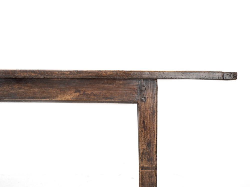 Large Early 19th Century French Farmhouse Refectory Dining Table – Pear Wood & Elm, 10 Seater, 8½ ft Long (Rustic Country Kitchen) View XXXI