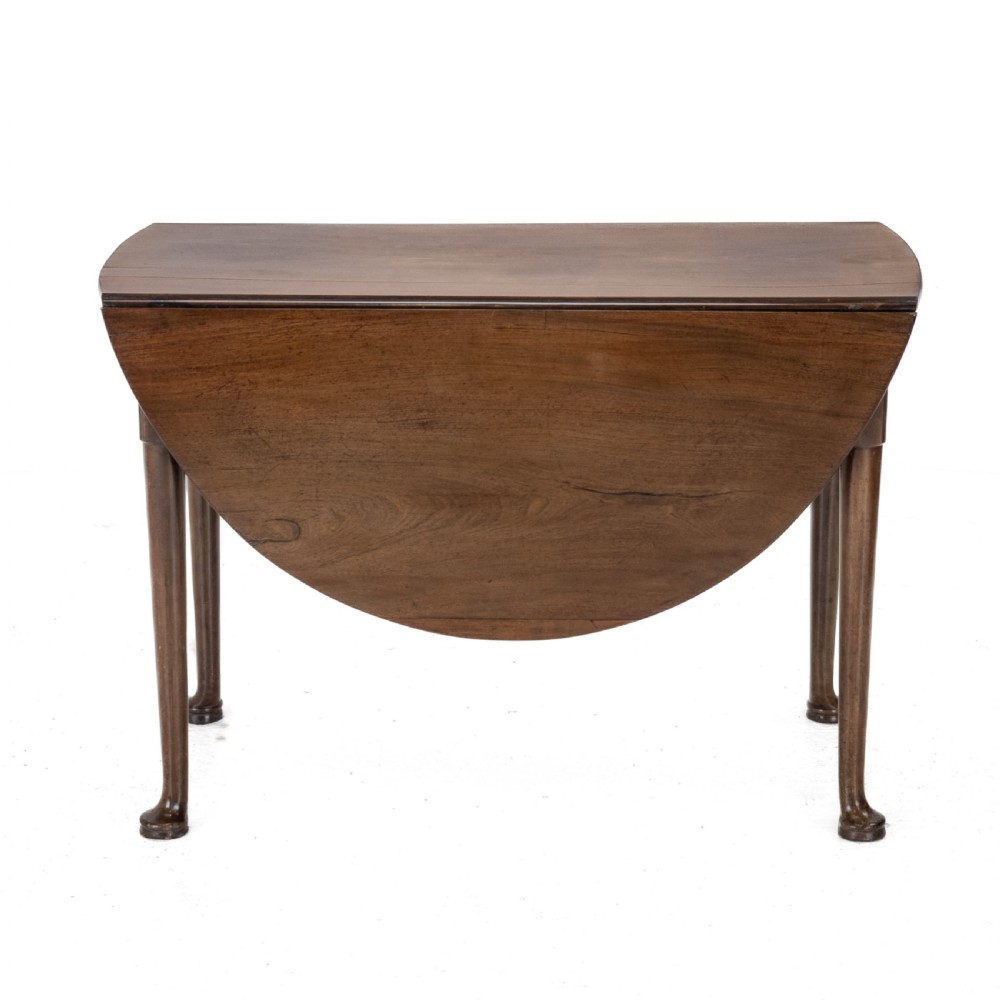 George II Mid 18th Century Mahogany Oval Drop-Leaf Gateleg Dining Table – (Georgian, Pad Foot, Occasional, Circa 1750) View XIX