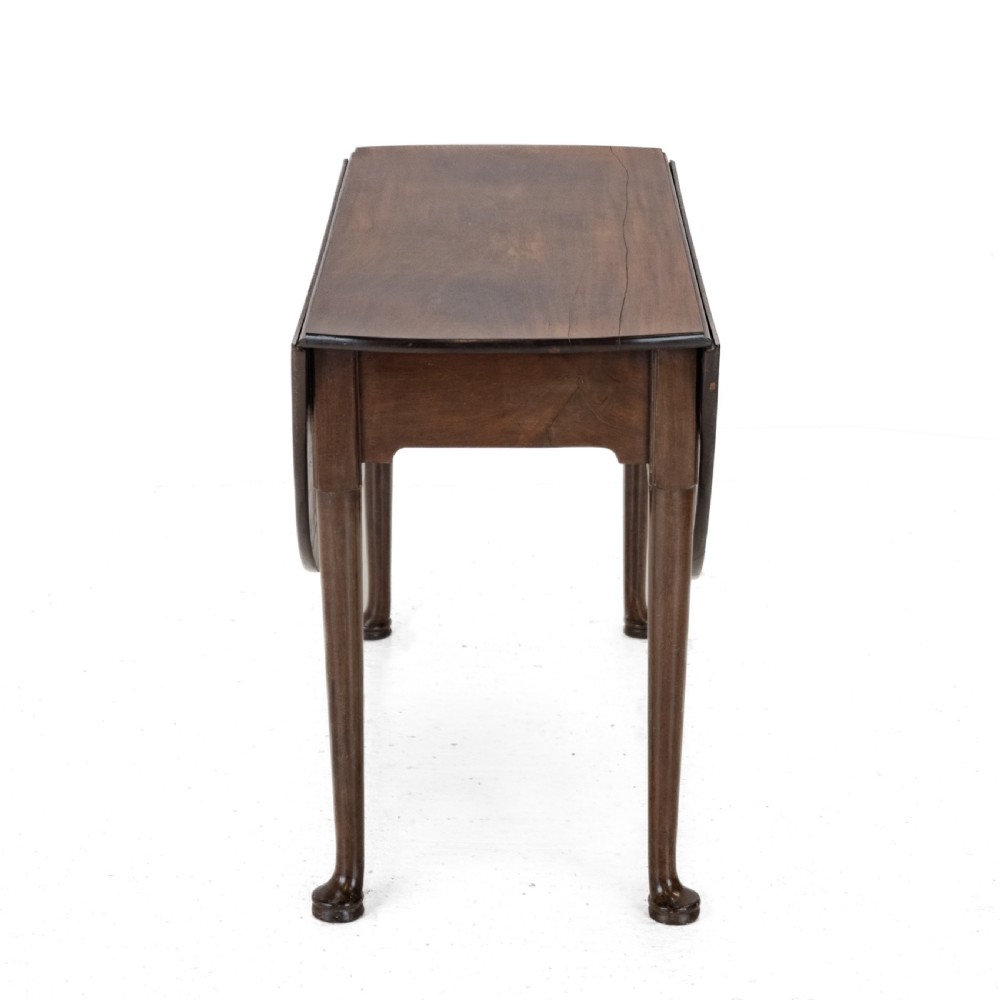 George II Mid 18th Century Mahogany Oval Drop-Leaf Gateleg Dining Table – (Georgian, Pad Foot, Occasional, Circa 1750) View XX