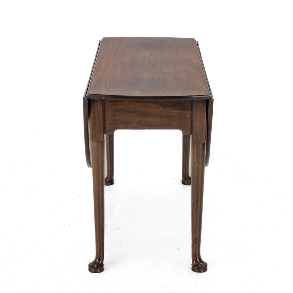 George II Mid 18th Century Mahogany Oval Drop-Leaf Gateleg Dining Table – (Georgian, Pad Foot, Occasional, Circa 1750) View XXII