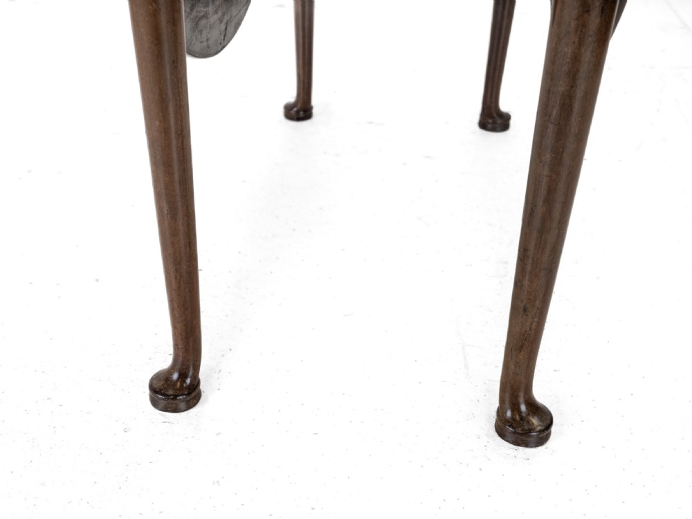 George II Mid 18th Century Mahogany Oval Drop-Leaf Gateleg Dining Table – (Georgian, Pad Foot, Occasional, Circa 1750) View XXIV